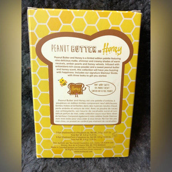 NIB Too Faced Limited Edition 🥜🍯 Peanut Butter and Honey Eye Shadow Palette - Picture 3 of 10